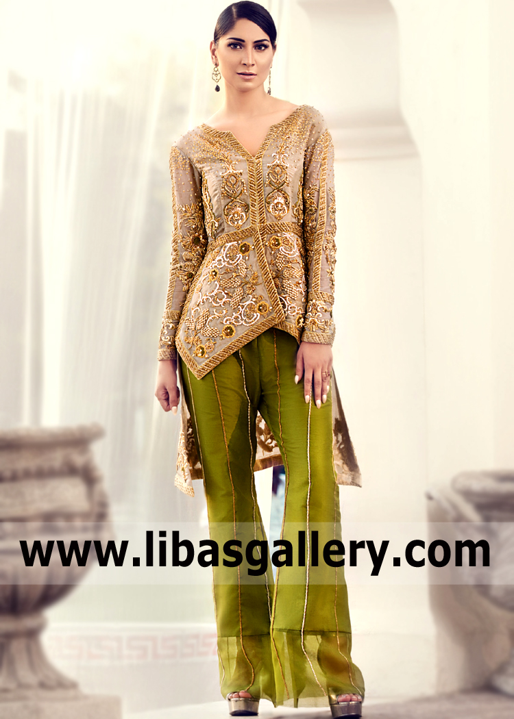Khaki Army Green Blossom Angrakha