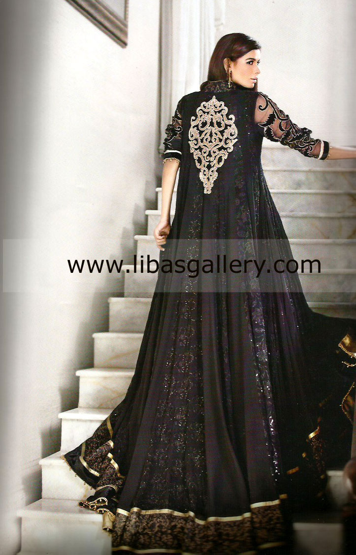 Black Monterio Party Wear Dress 