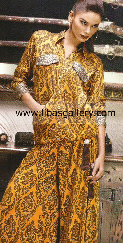 Yellow Tuscany Party Wear 2013