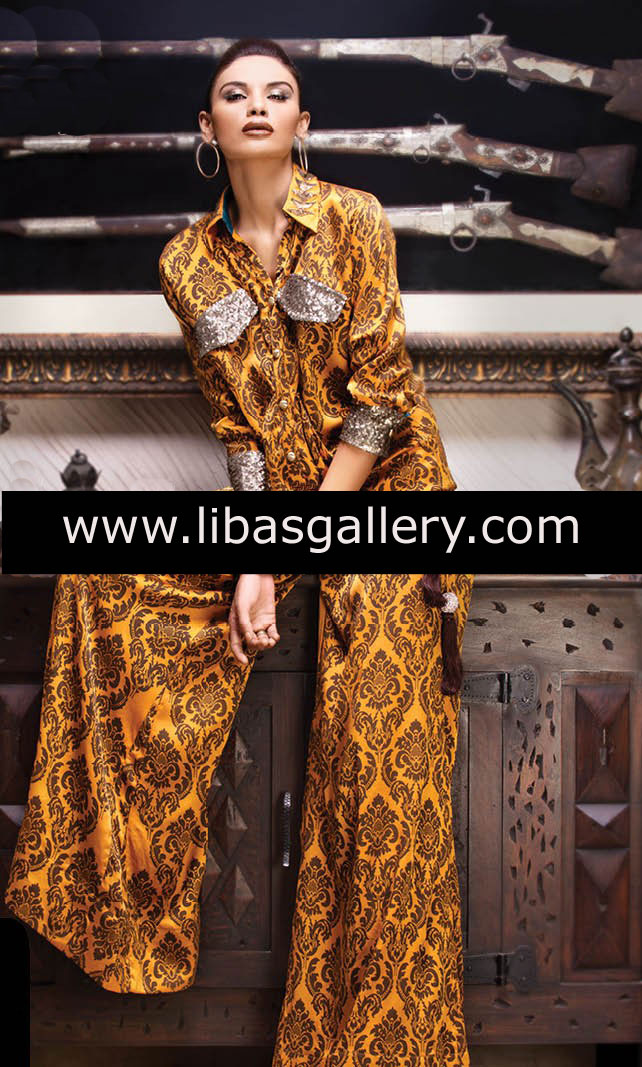 Yellow Tuscany Party Wear 2013