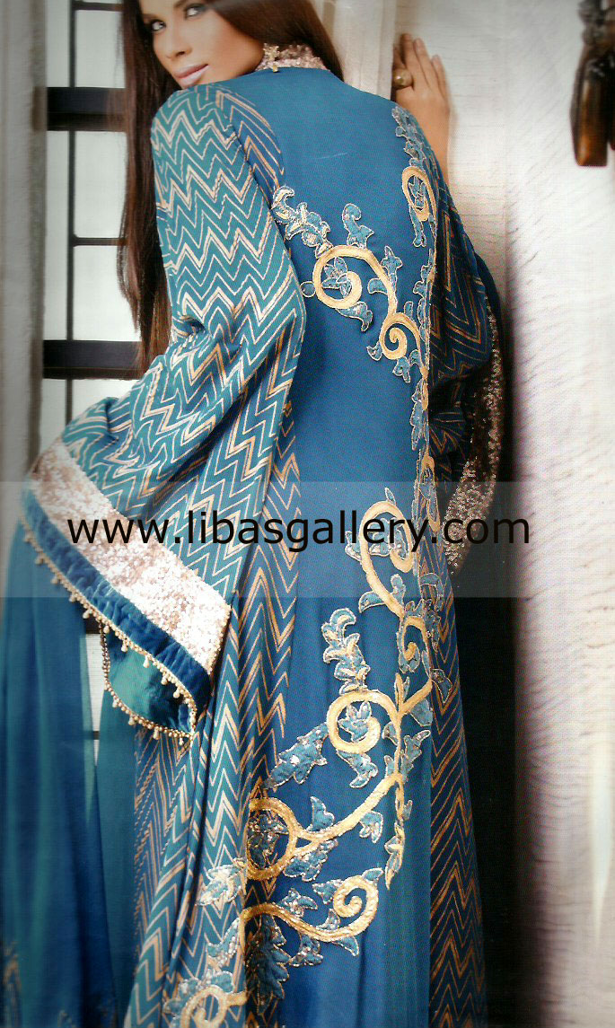 Blue Mikweed Evening Party Dress