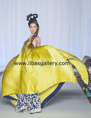 Cadmium Yellow Britania Party Wear Dresses SeM