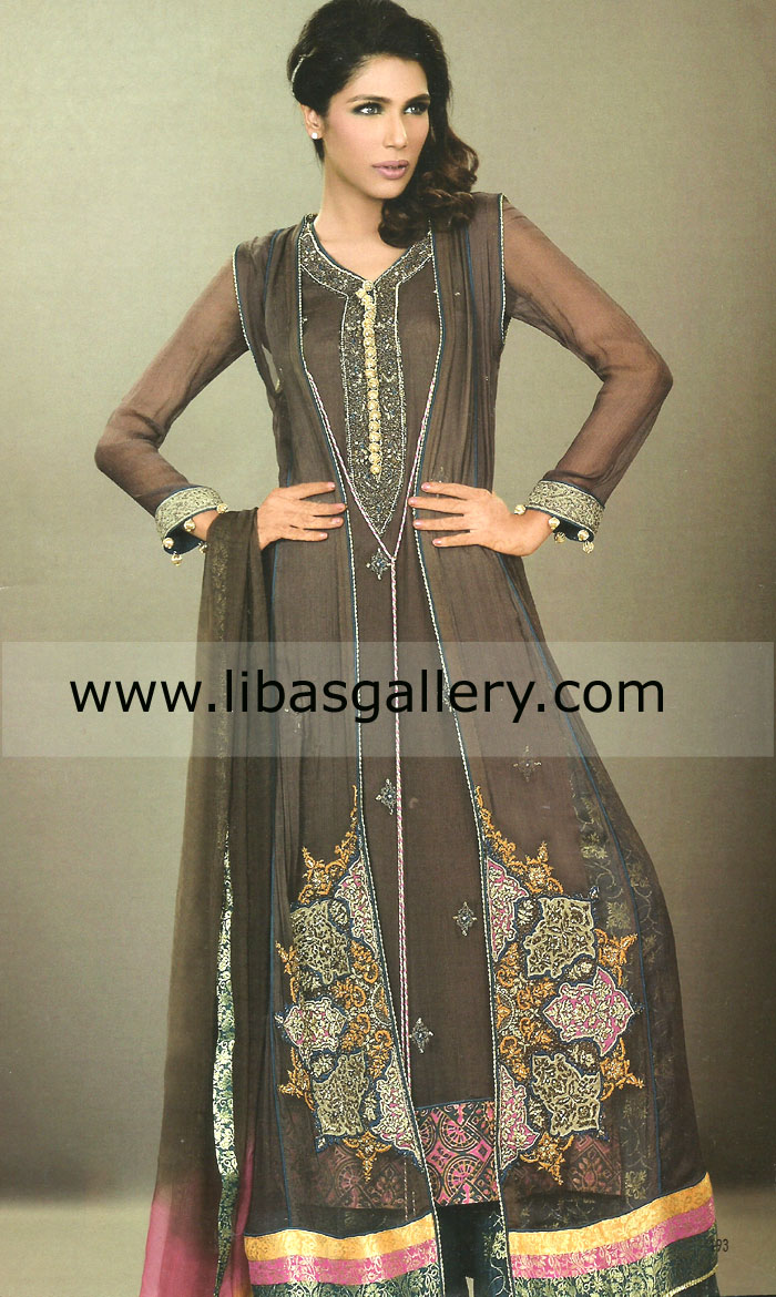 Bistre Crimp Party Dress 