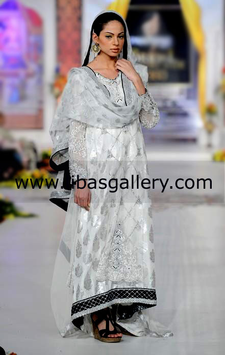 Pearl White Kruger Party Wear Dress