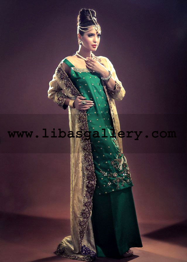 Green Benoist Party Wear Dress 