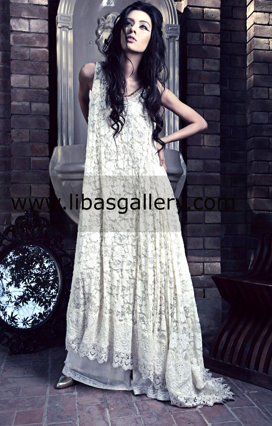 Off White Orianna Party Wear Dress 