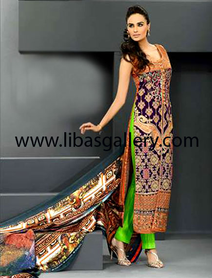 Eid Dresses 2014 Sale Chiffon Charmeuse Silk Collection 2014 by Asim Jofa for Women New Zealand,Spain,Turkey