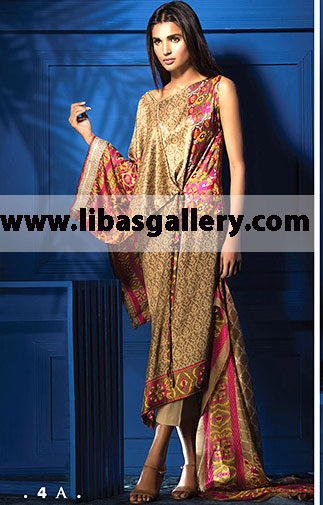 Sana Safinaz Silk Collection 2014 Graceful Party Dress for all Formal Occasions 1B