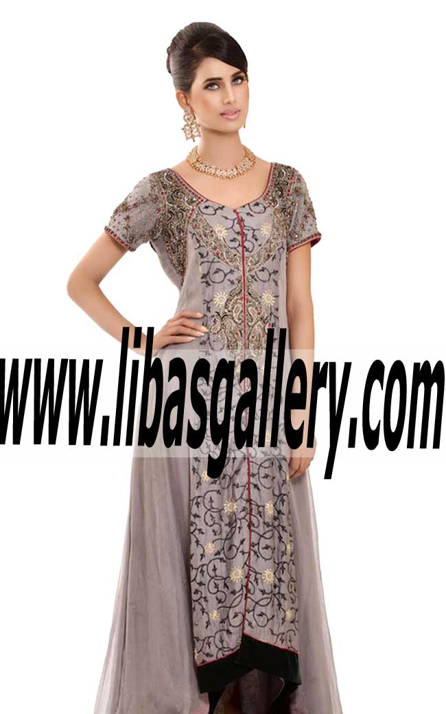 Luxury A line 2016 Spring Scoop Neck Chiffon Evening Dress for Parties and Formal Events 