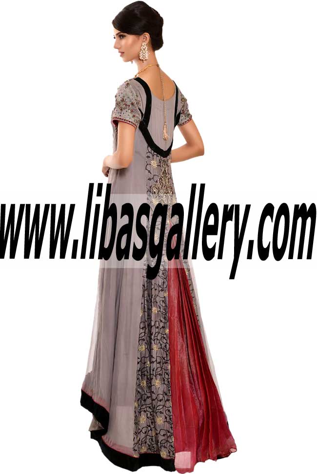 Luxury A line 2016 Spring Scoop Neck Chiffon Evening Dress for Parties and Formal Events 