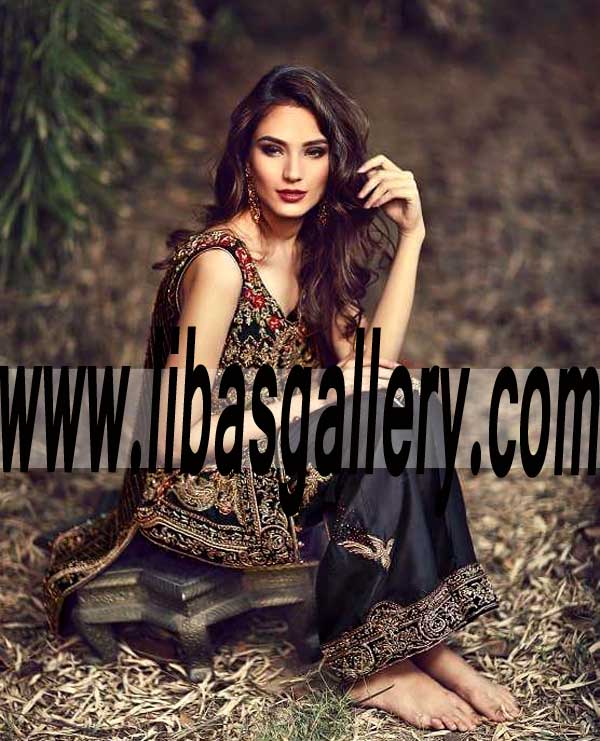 Attractive Party Wear with elegant and lovely embellishments for Evening and Formal Events