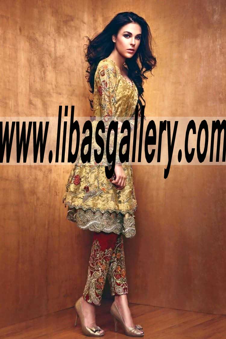 Ideal Party Wear with creative and lovely embellishments and embroidery for Evening and Social Events