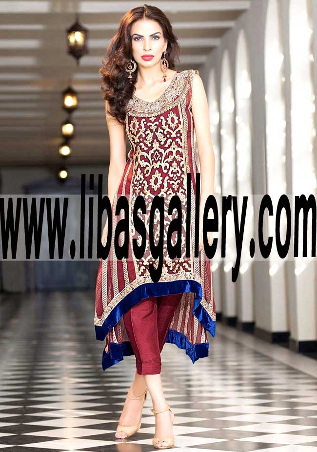 Majestic Designer Dress with dazzling and lovely embellishments for Party and Evening
