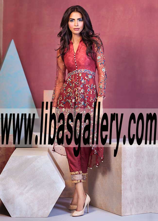 Designer Anarkali Dresses Glenfield Australia Umsha by Uzma Babar Graceful Party Wear For Evening And Formal Events