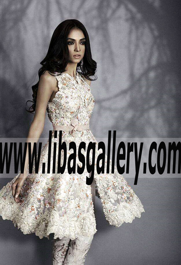 Sana safinaz Luxurious A-Line Short-Mini Party Dress For Evening And Special Occasions Coventry Slough UK Pakistani Anarkali Dresses