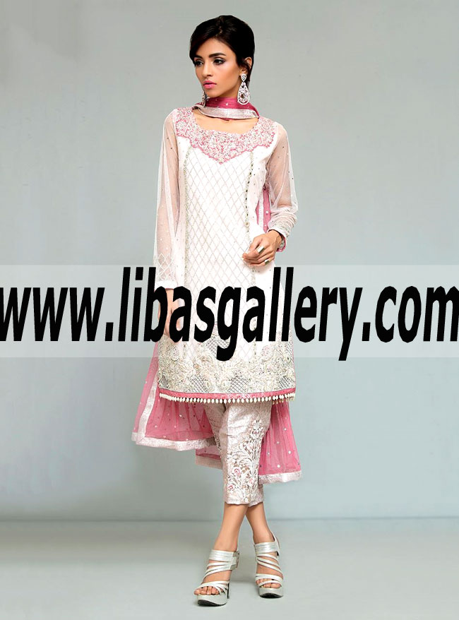 Pakistani Indian Embroidered Dresses, Designer Zainab Chottani Embroidered Outfits Pakistan India, Fancy Embroidered