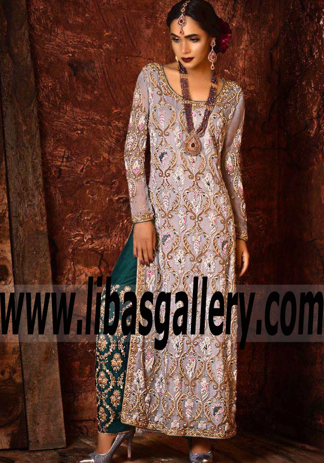 Stylish Rose Quartz Aquilegia Party Dress