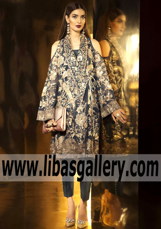 Designer Elan formal Dresses | Gorgeous Angrakha style Dresses | Cut Out Shoulder Dresses | Madison Heights Michigan