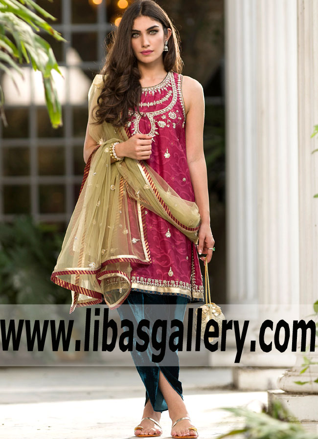 Dreamy Vivid burgundy Kadupul Party Dress