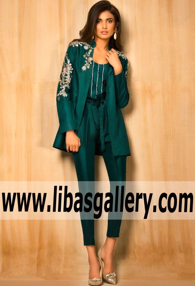 Latest Pakistani Designer Sanaia Maskatiya Party Wear Evening Dresses Milton UK