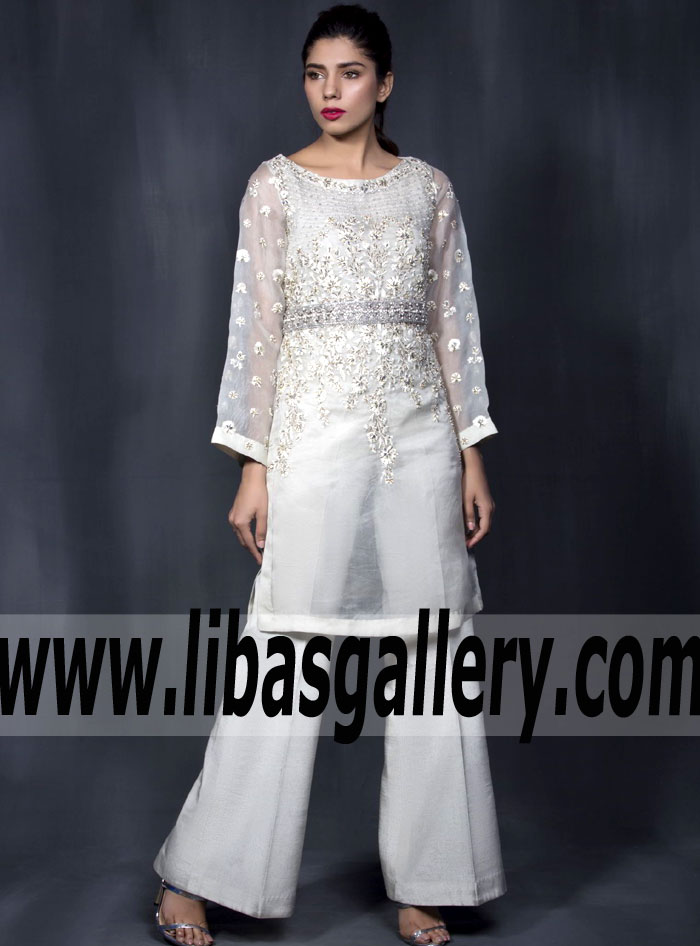 Fabulous White Carnation Party Dress