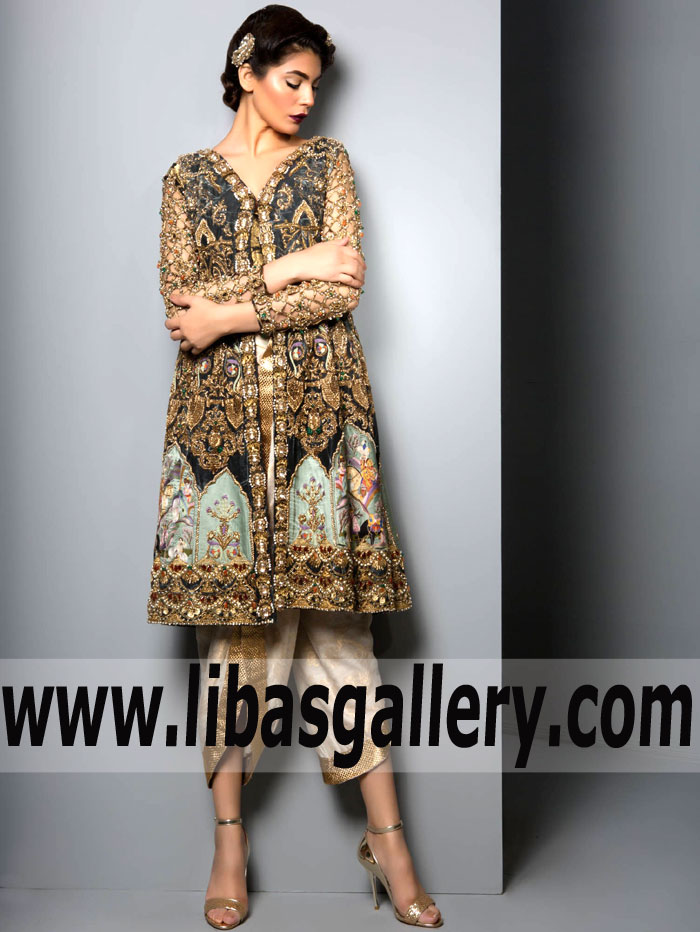 Latest Designer Formal Dresses Collection Tulip Shalwar Suit perfect for many formal occasion UK USA Canada Australia Saudi Arabia