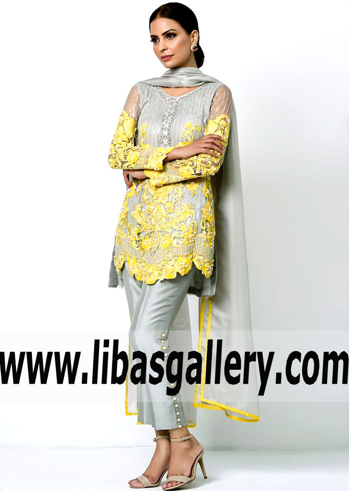 Cool Ash Grey Montana Party Wear Pakistan
