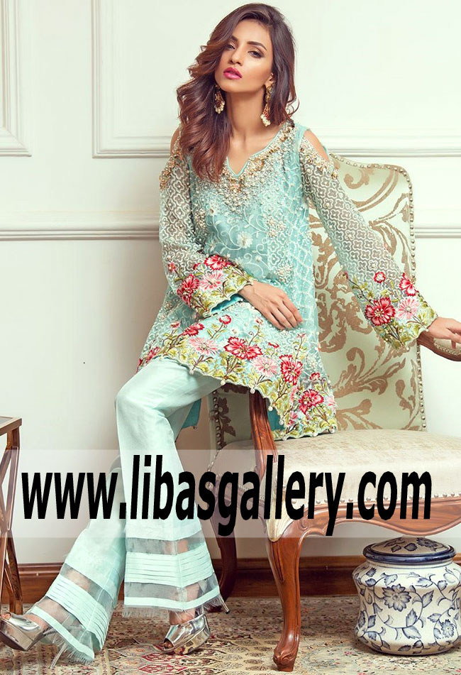 Trendy Azure Sky Arum Anarkali