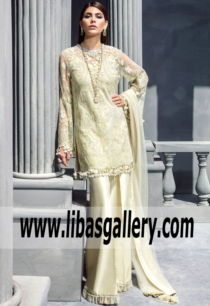 Fabulous Pale Yellow Lilium Formal Dress