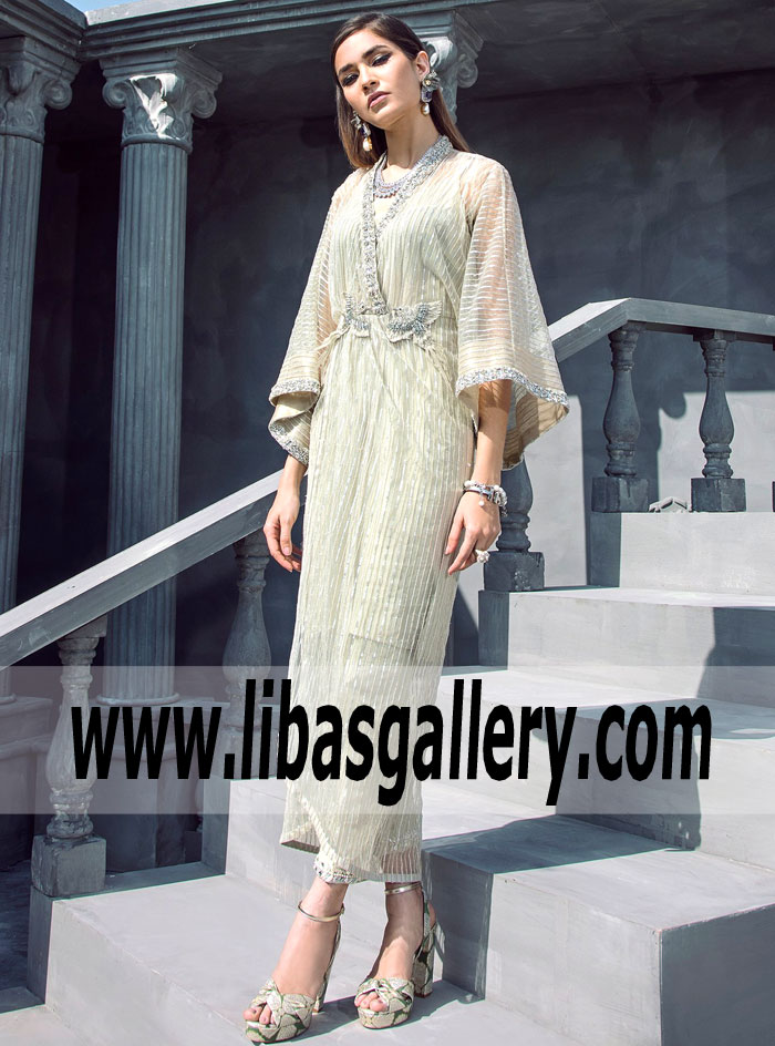 Exciting Light Olive Aster Kaftan