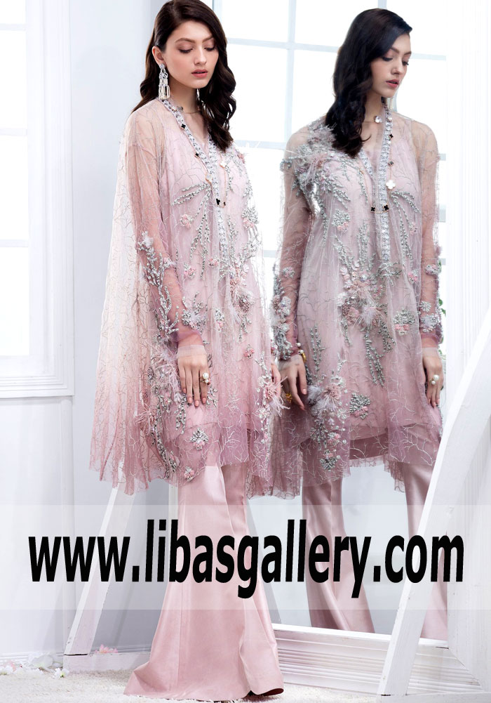 Pakistani Indian Party Wear Floral Embroidered Jacket Elan Party Dresses Online UK, USA, Canada, Australia, Europe