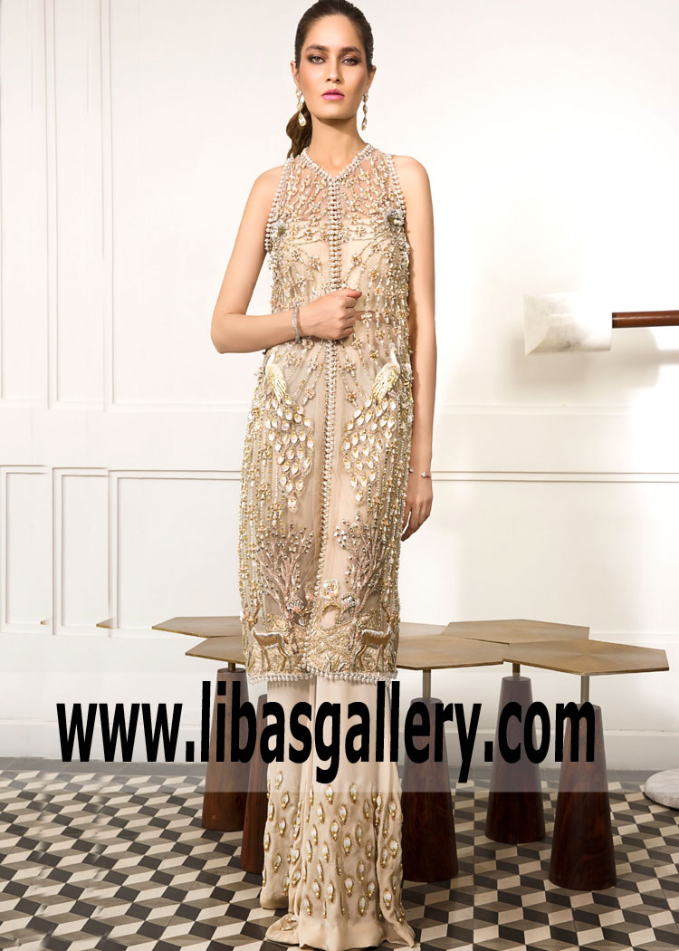 Pakistani Designer Jacket for Party and Evening Events Shop Luxury Rema and Shehrbano  Sale Online Party Dresses New York NY USA