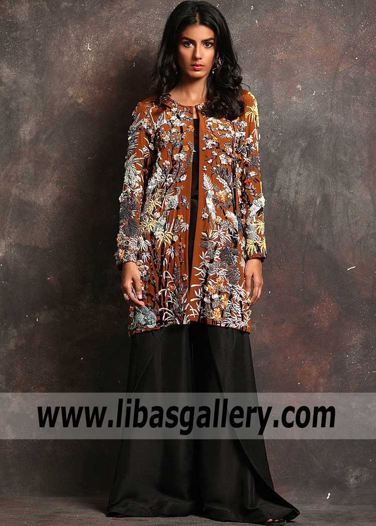 Nida Azwer Jacket Party Dresses Pakistani Designer Party Dresses Sutton Coldfield UK