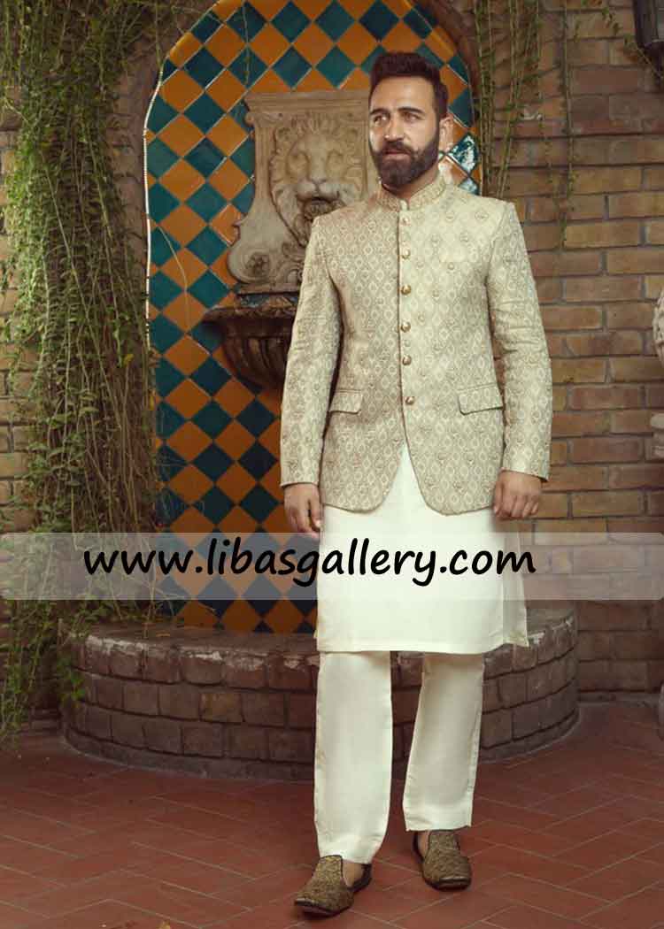 Modern Cut Prince Suit custom made for Groom