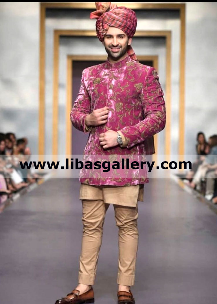 Embroidered Groom Prince coat for nikah barat value time