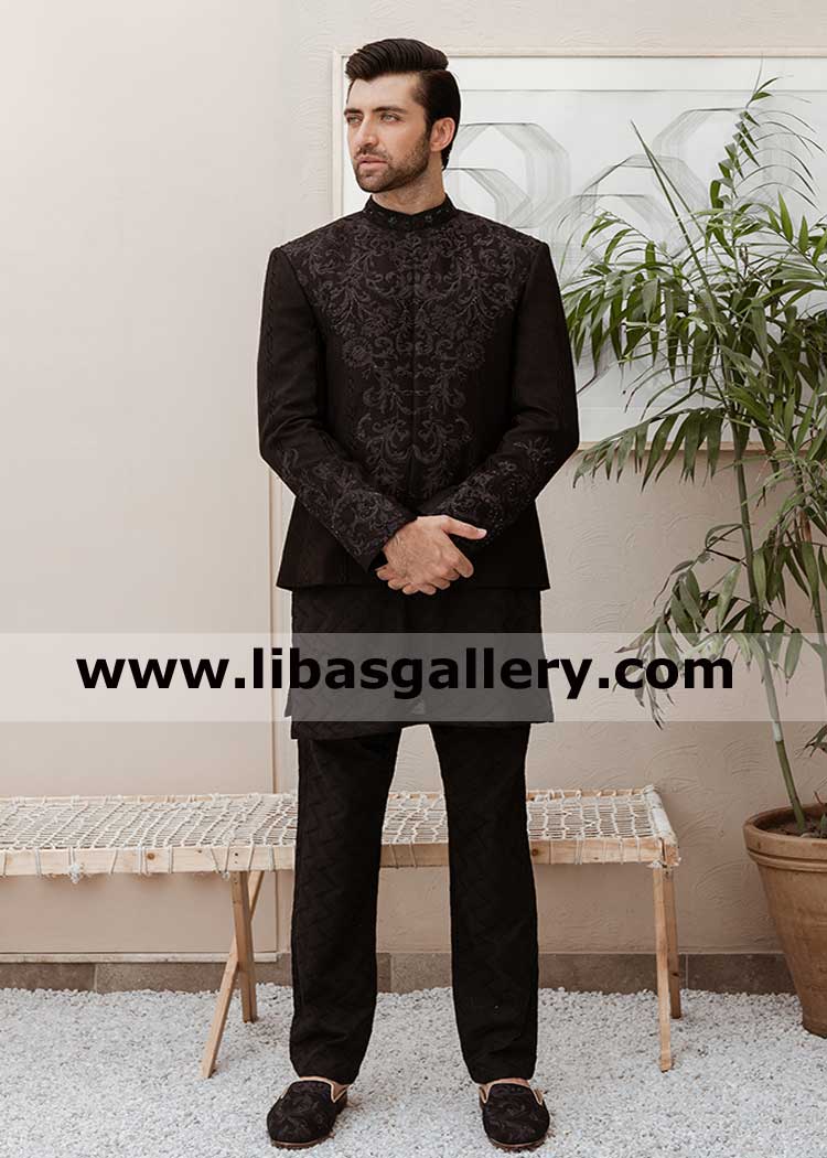 Man Embroidered prince jacket for mehndi wedding