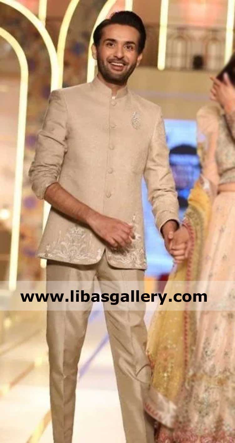 Top class branded prince coat with embellishment for groom dulha