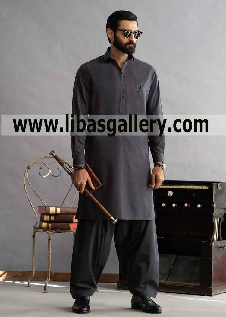 Buy gray stitched kameez shalwar for husband birthday event give him a surprise gift UK USA Canada Buy gray stitched kameez shalwar for husband birthday event give him a surprise gift UK USA Canada