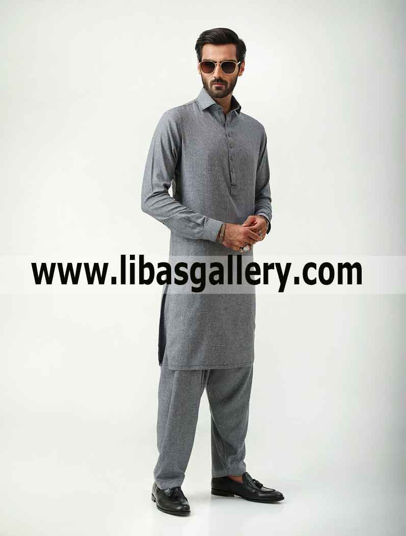 Grey kameez shalwar made with light weight blended fabric for man Pakistan Bangladesh India USA Canada UK Grey kameez shalwar made with light weight blended fabric for man Pakistan Bangladesh India USA Canada UK