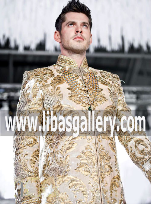 latest Beautiful Wedding Sherwani for Groom 1