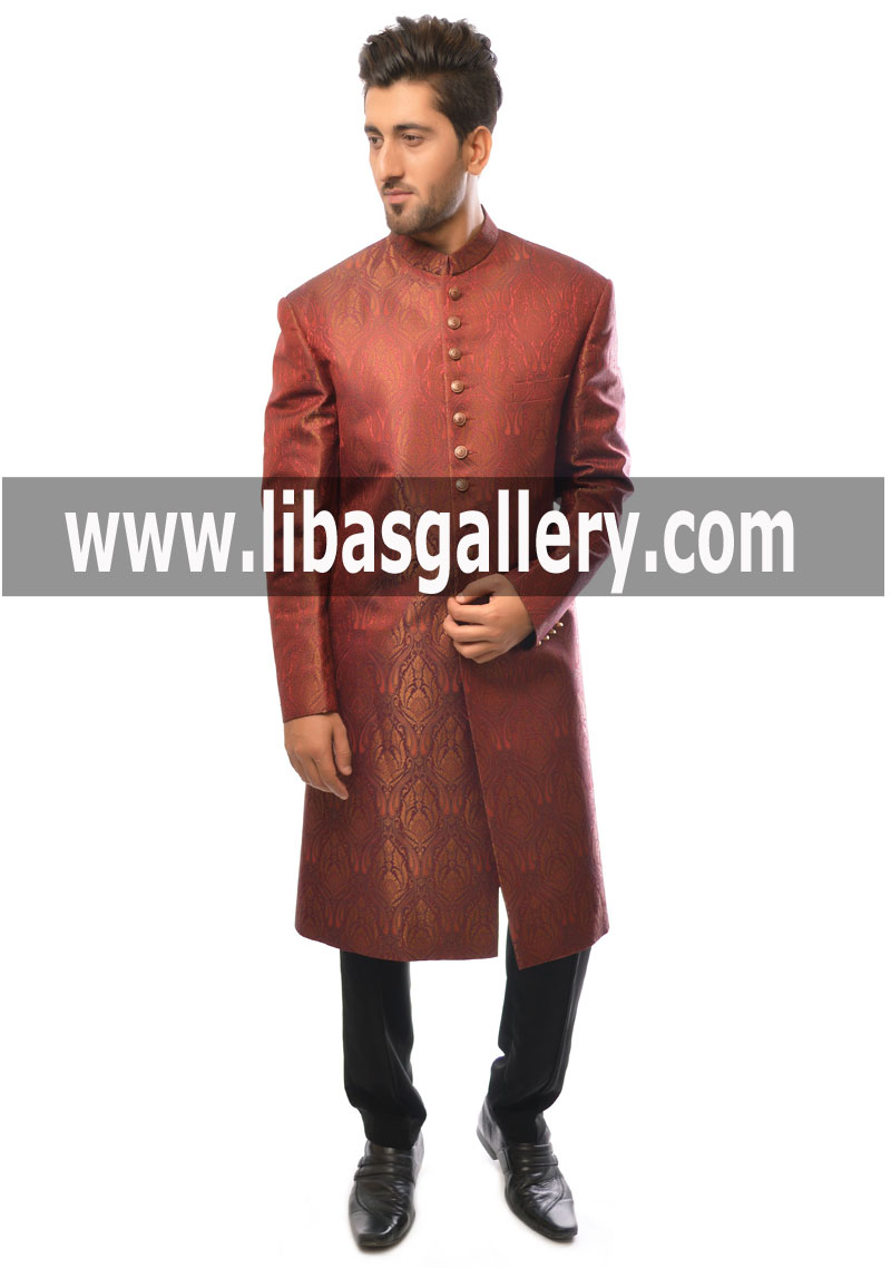 latest Bespoke Sherwani Suit for Wedding in High Quality Fabric