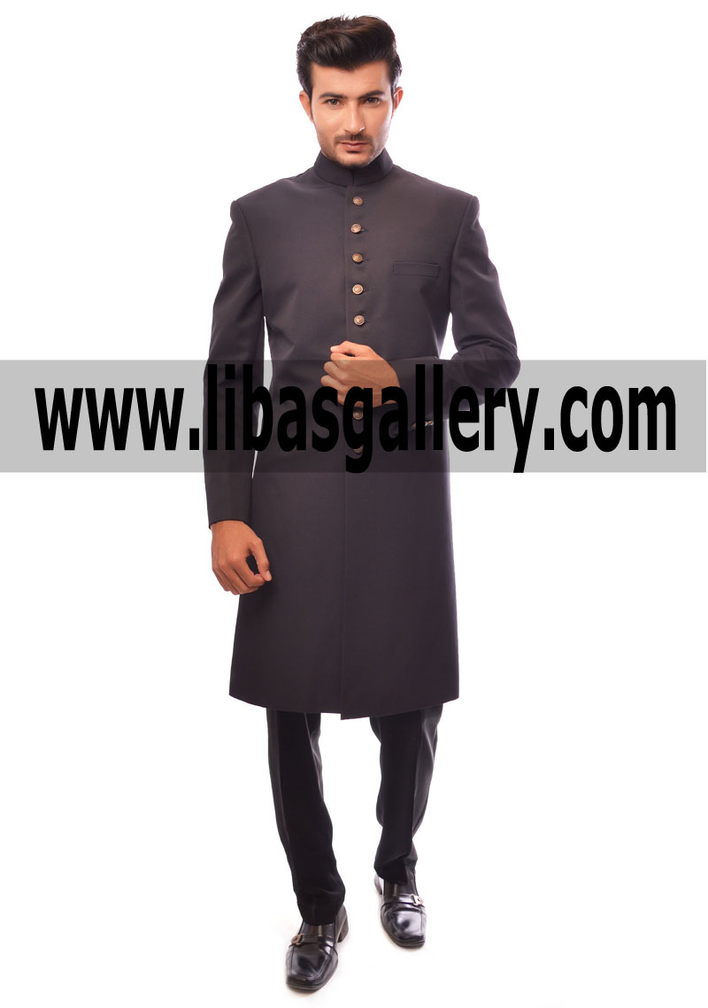 Commanding Groom Sherwani Suit for Wedding Fresh Face Dulha Nosha Groom 2017