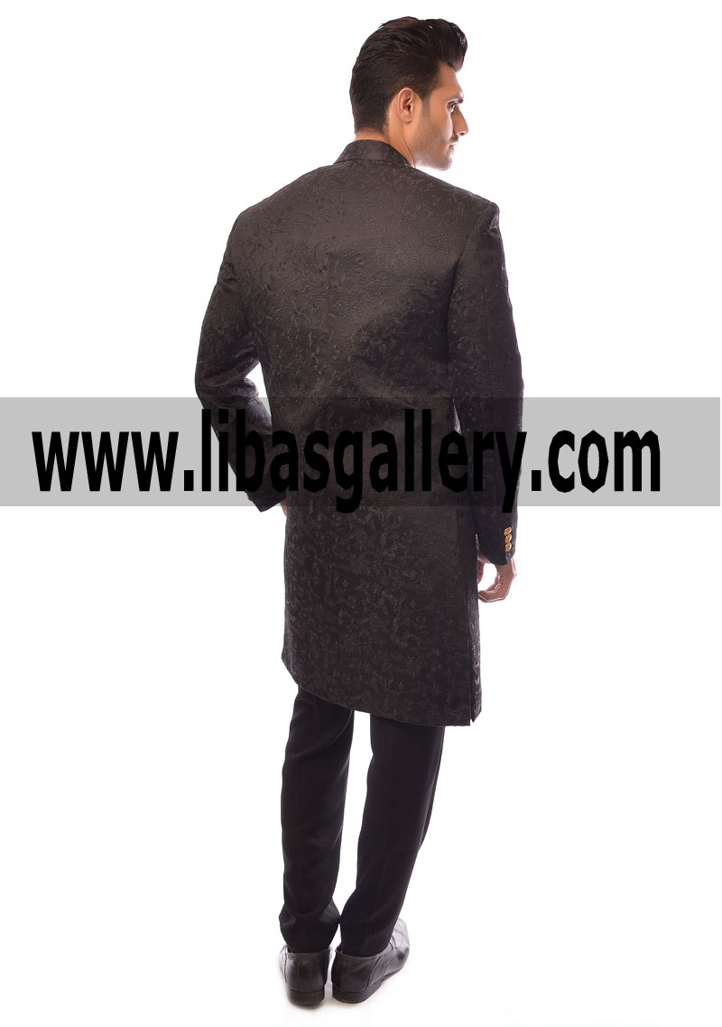 Premium Quality Dark Shades Groom Wedding Sherwani