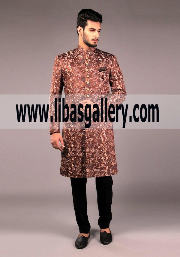 Smart looking Wedding Sherwani in Satin Fabric 2018