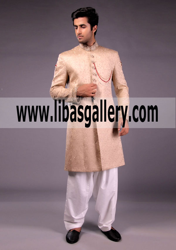 Model Fit Wedding Sherwani for Dulha Groom 2018