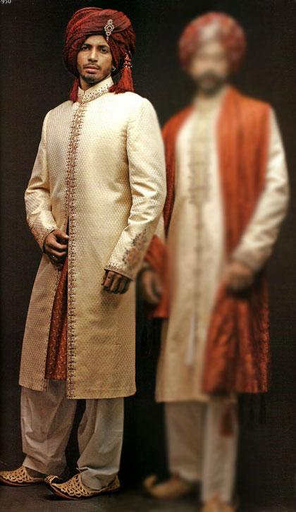 Off white Sherwani Katrina