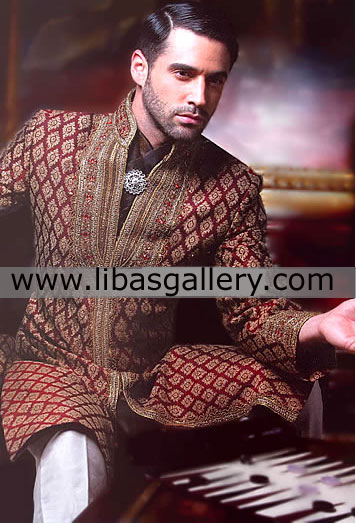 Mens Sherwani Rose wood color for wedding New york California USA Mens Sherwani Rose wood color for wedding New york California USA