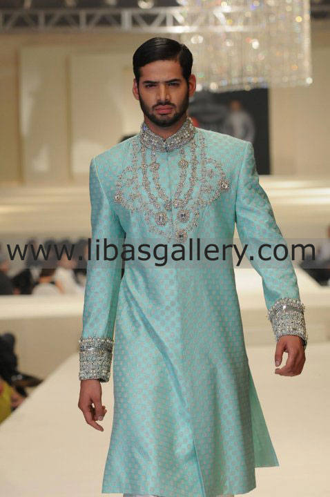 Tiffany Blue Sherwani