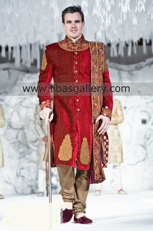 London Sherwanis,Traditional Sherwani UK,Beautifully Crafted Wedding Sherwanis East London UK Dark Shades
