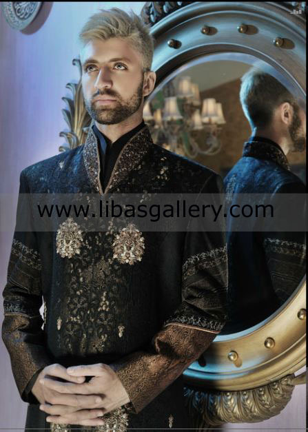 Banarsi Jamawar Wedding Sherwani for Groom Alchemilla